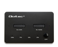 QOLTEC Stacja dokująca SSD M.2 NVMe USB-C 2x 2TB 52274 - 1213301 - zdjęcie 1